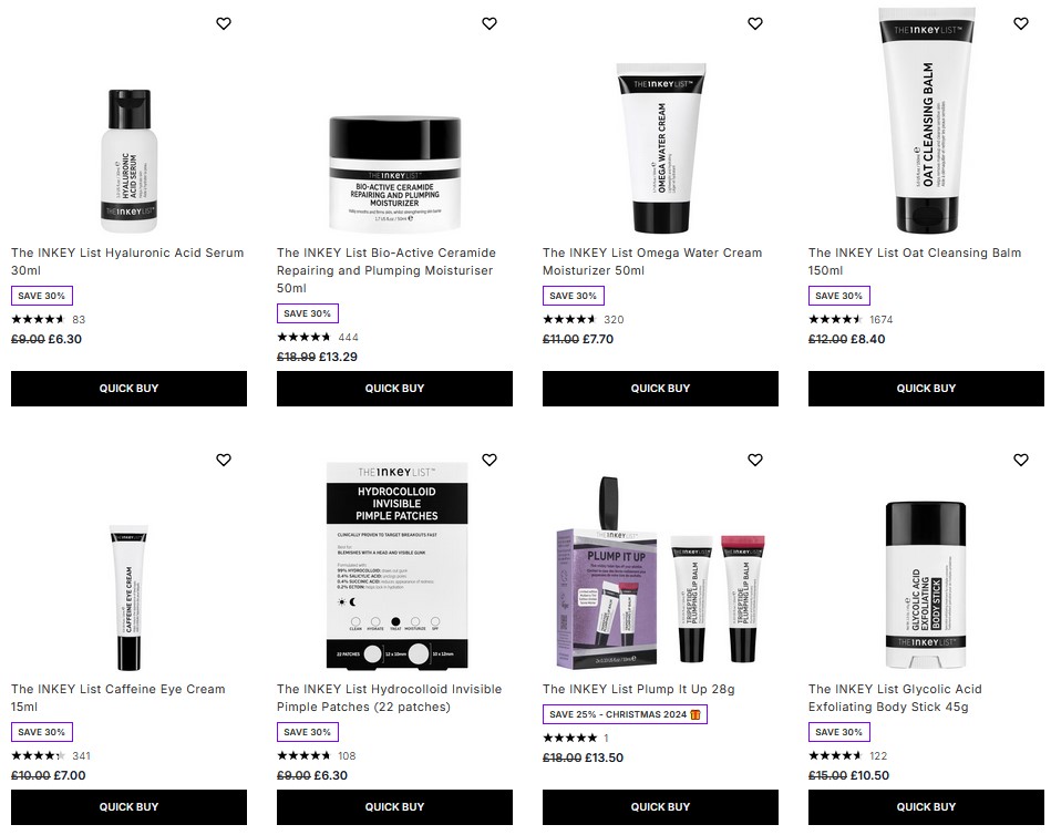 30% off The INKEY List at Lookfantastic