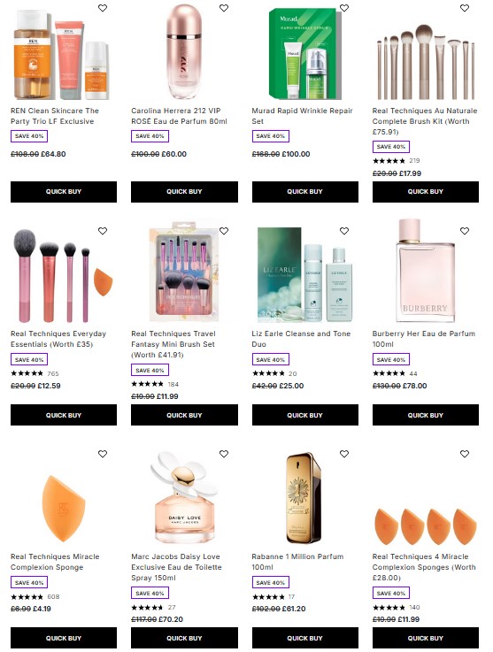 Up to 40% off selected at Lookfantastic