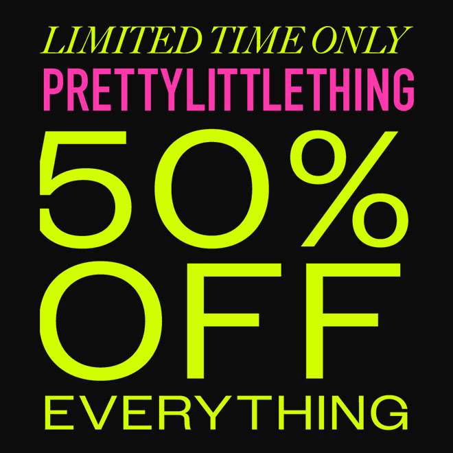 Black Friday at PrettyLittleThing: 50% off clothing