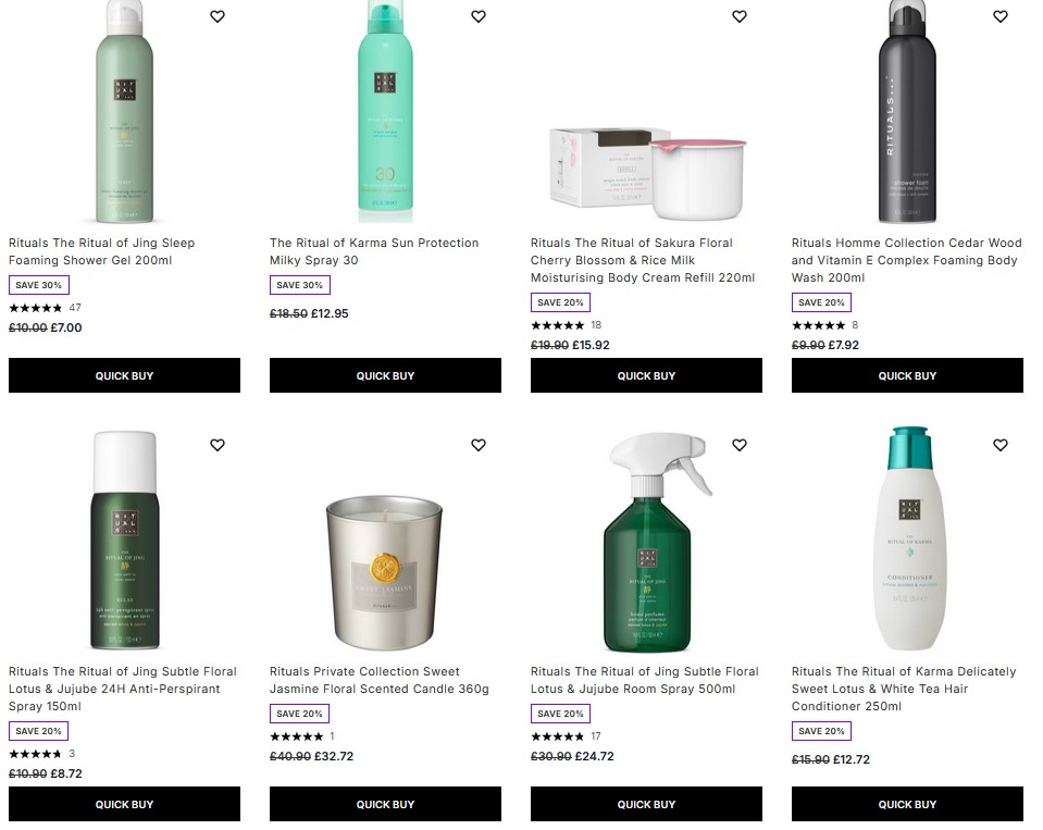 Up to 30% off Rituals at Lookfantastic