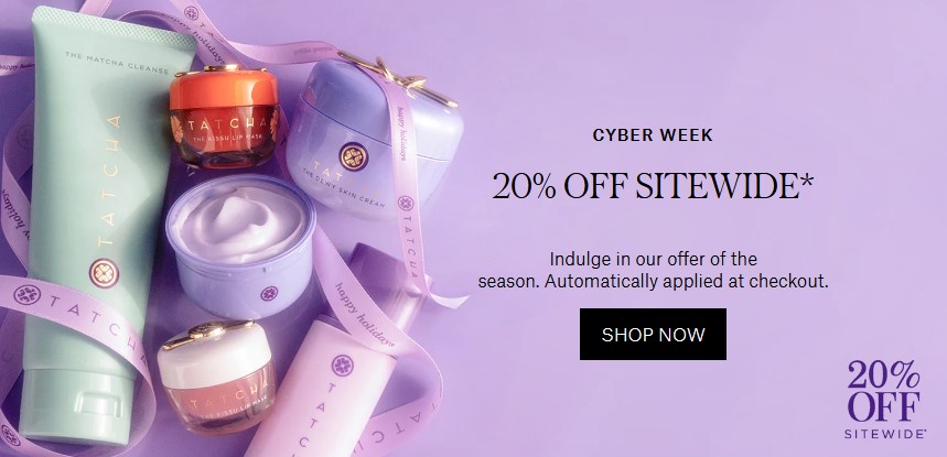 Black Friday at Tatcha: 20% off sitewide
