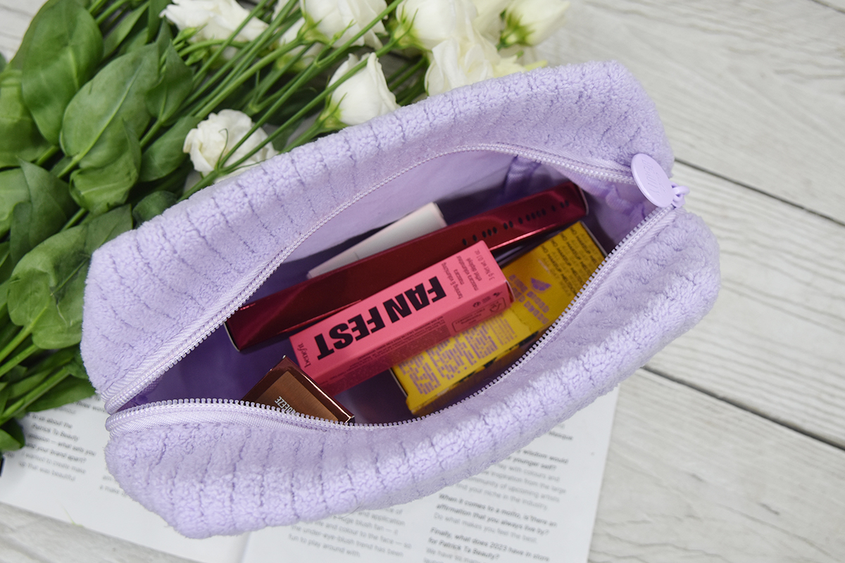 Cult Beauty Lilac Towelling Bag