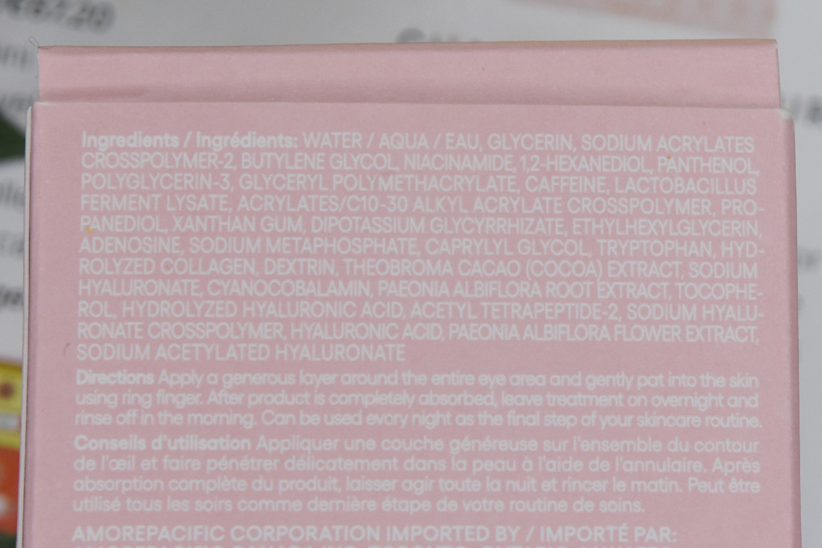 LANEIGE Bouncy and Firm Eye Sleeping Mask