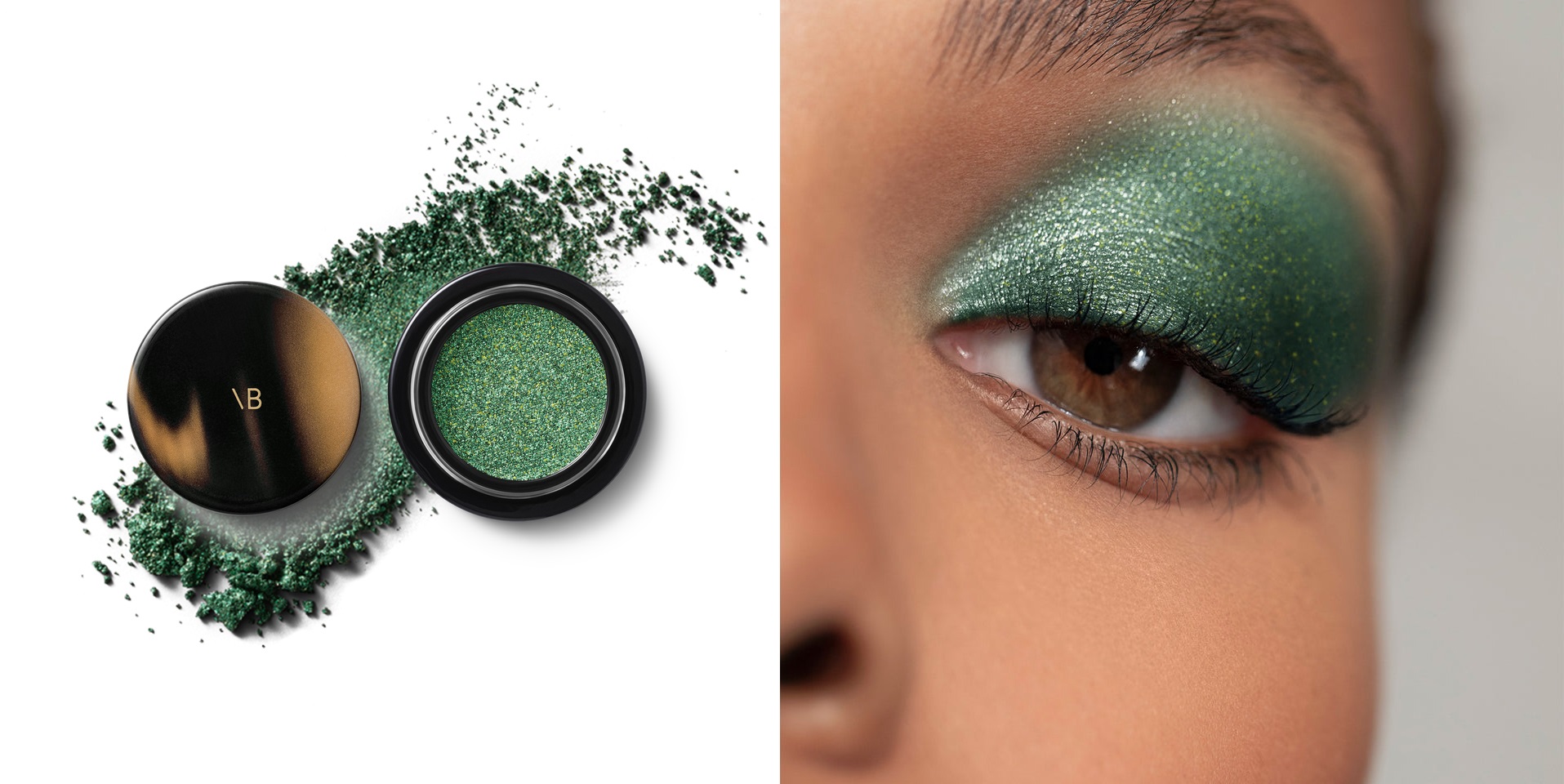 Victoria Beckham Beauty Lid Lustre Shimmering Eyeshadow Pot In Emerald