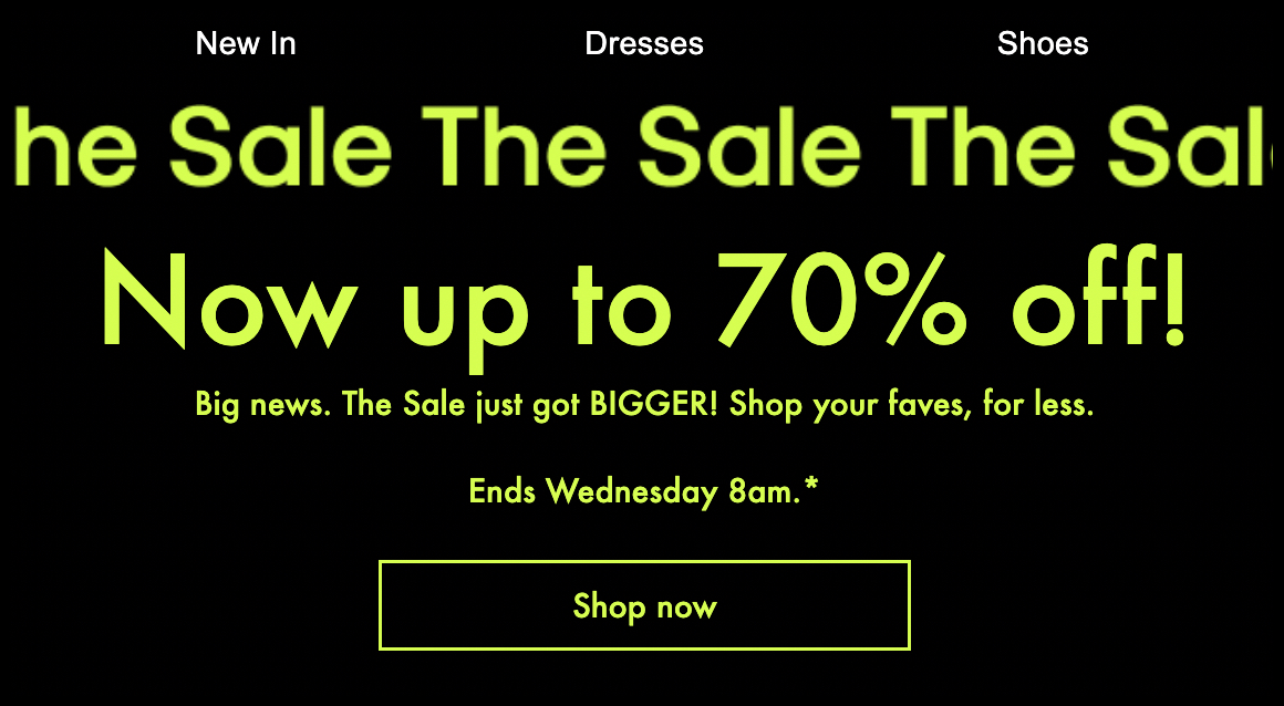 Up to 70% off Sale at ASOS