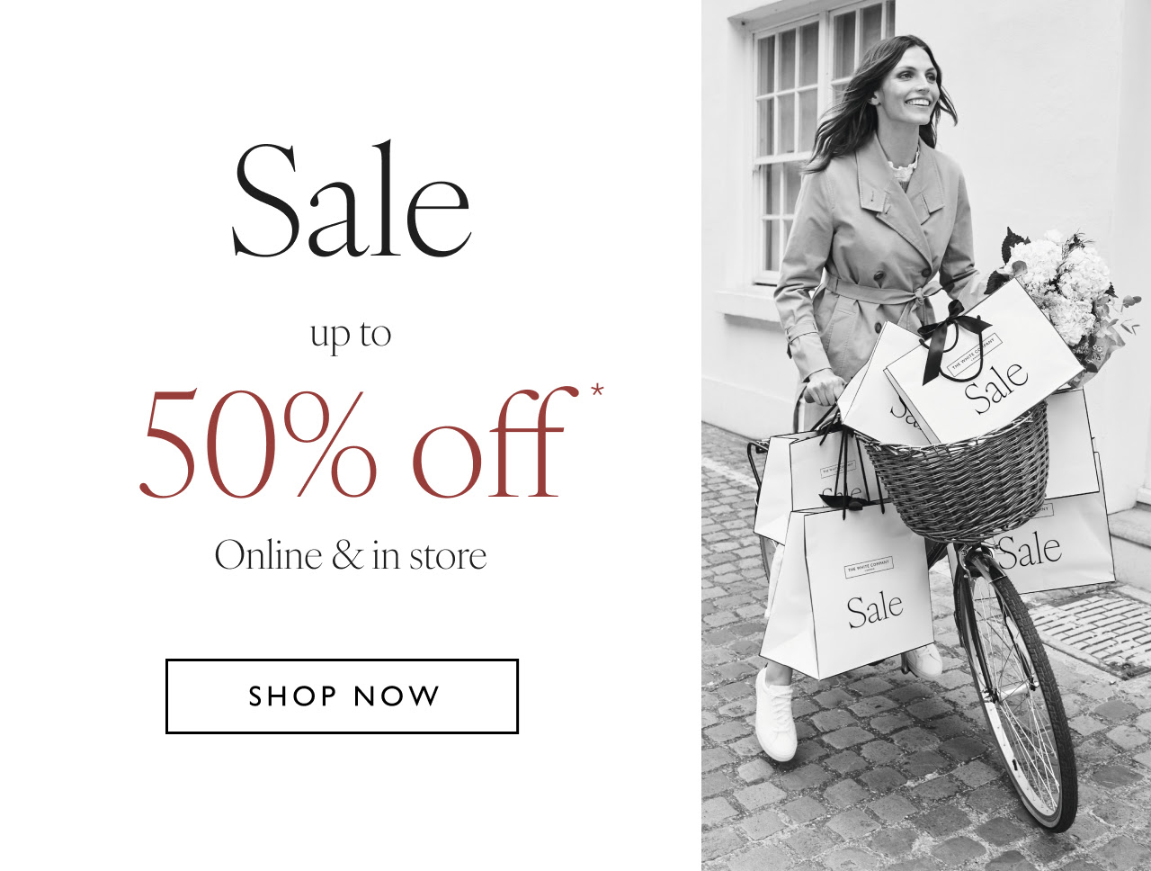 Up to 50% off sale at The White Company