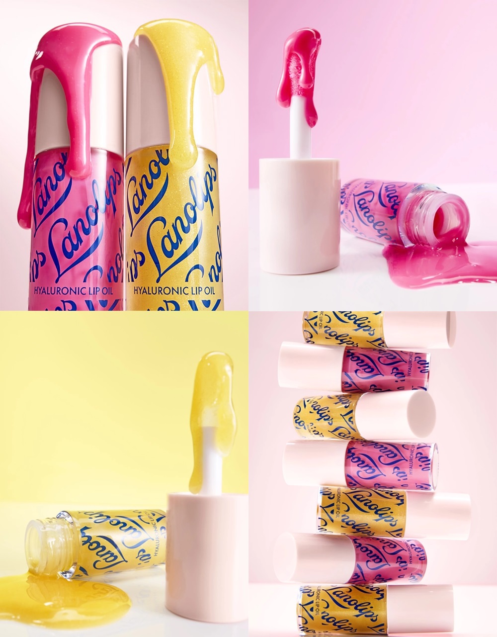 Lanolips Hyaluronic Lip Oil in Honey and Raspberry