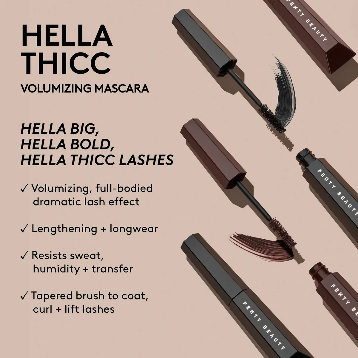 Fenty Beauty Hella Thicc Volumising Mascara- Let'z Be Blunt Fenty Beauty Hella Thicc Volumising Mascara- Let'z Be Blunt