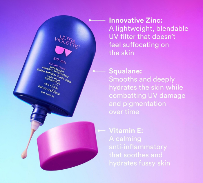 Ultra Violette Future Fluid SPF50+ Superlight Mineral Skinscreen™ Ultra Violette Future Fluid SPF50+ Superlight Mineral Skinscreen™
