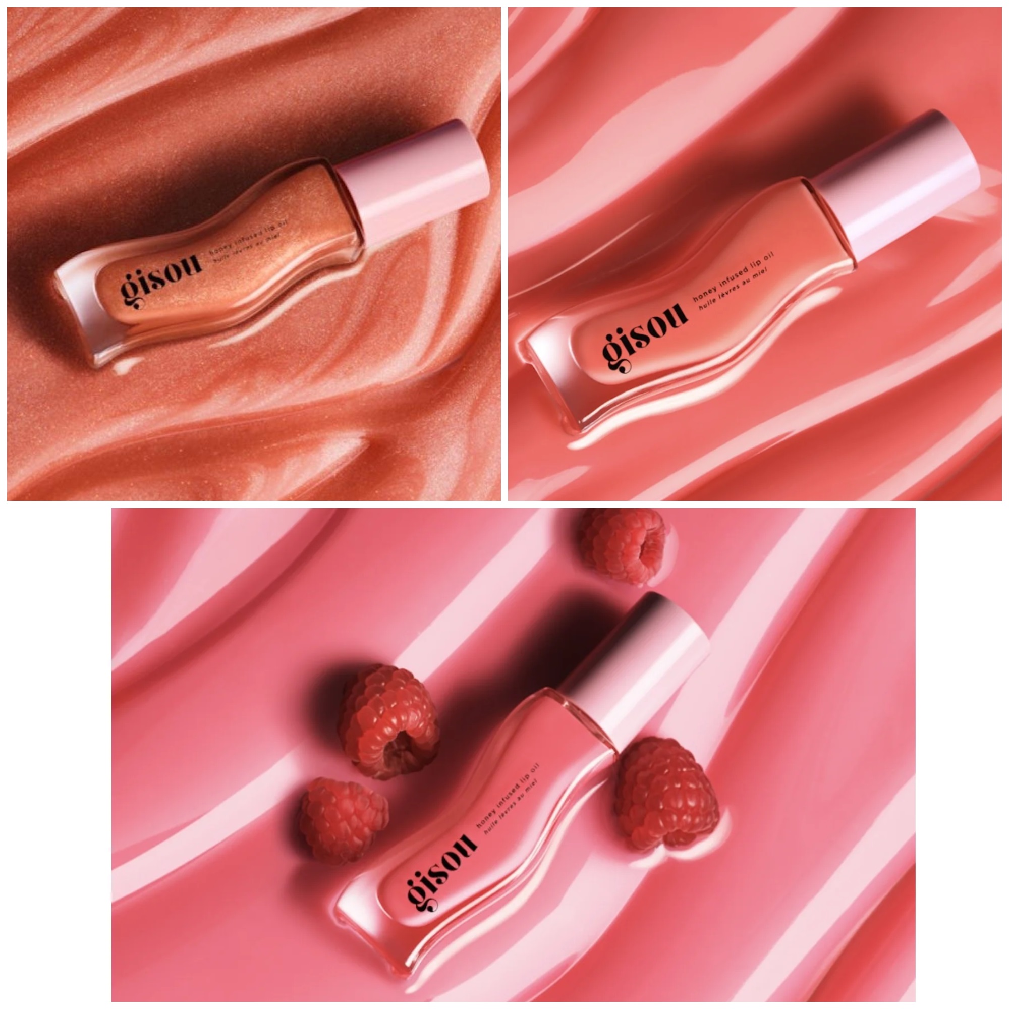 New shades of the Gisou Honey Infused Lip Oil New shades of the Gisou Honey Infused Lip Oil