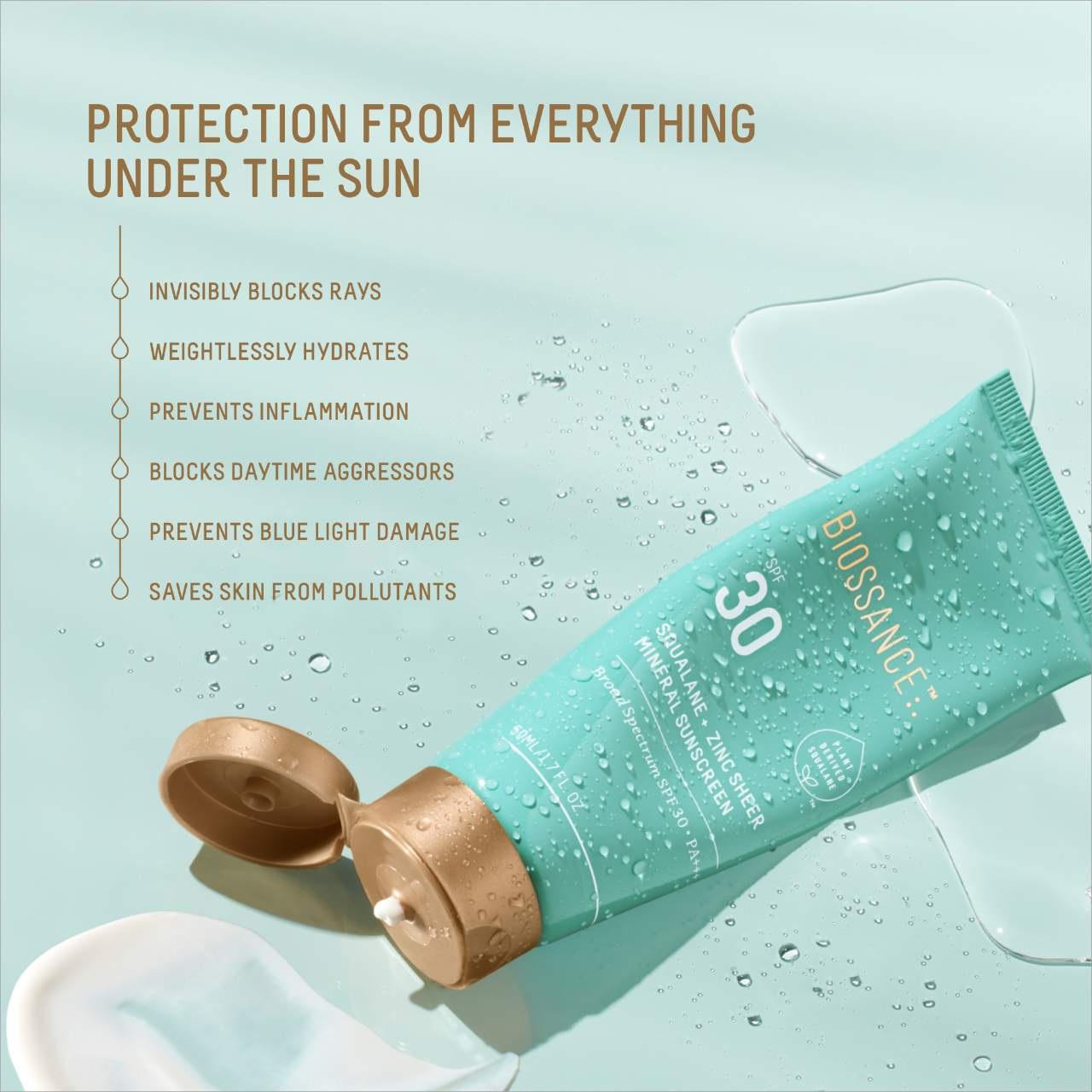 Biossance Zinc Sheer Hydrating Mineral Face Sunscreen SPF 30 Biossance Zinc Sheer Hydrating Mineral Face Sunscreen SPF 30