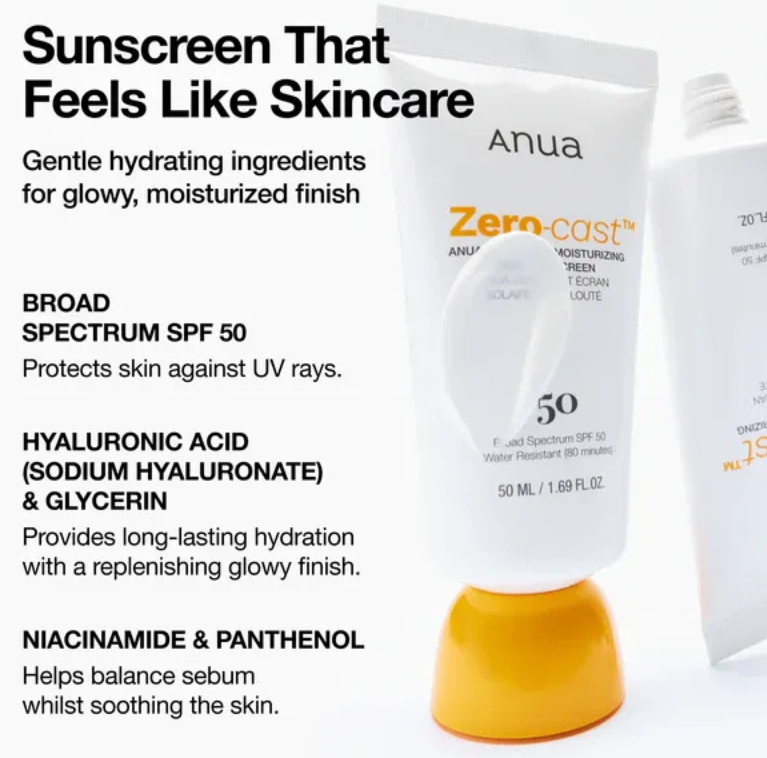 Anua Zero-Cast Moisturizing Finish Sunscree Anua Zero-Cast Moisturizing Finish Sunscree