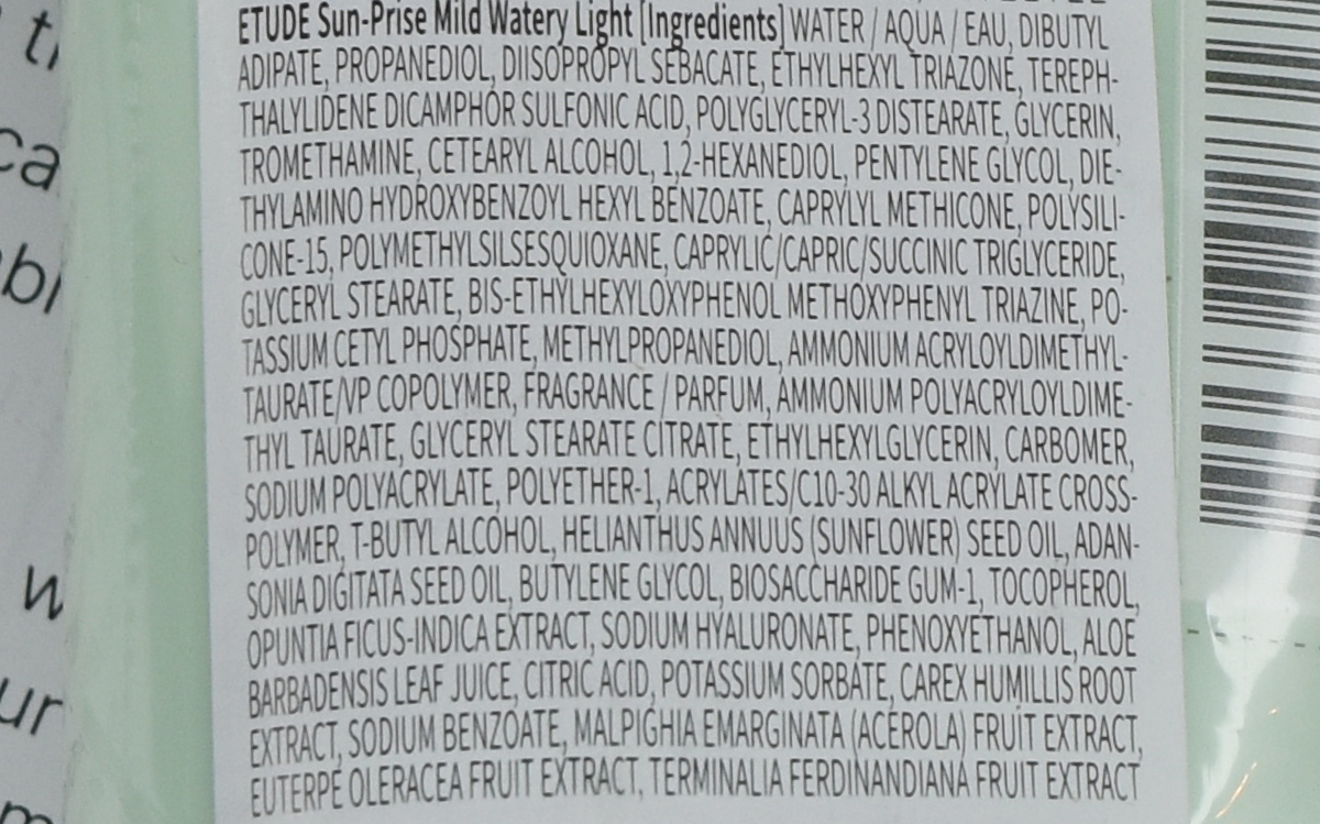 Etude Sunprise Mild Watery Light SPF 50