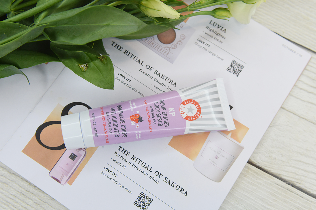 First Aid Beauty KP Bump Eraser Fresh Strawberry Body Scrub with 10% AHA 