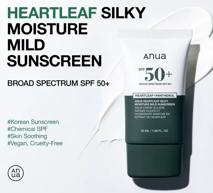 Anua Heartleaf Silky Moisture Mild Sunscreen Anua Heartleaf Silky Moisture Mild Sunscreen