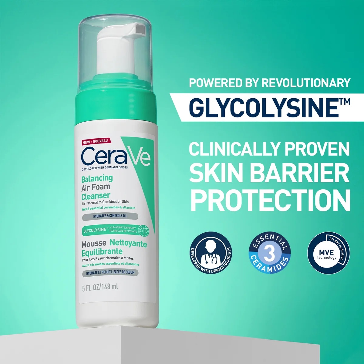 CeraVe Balancing Air Foam Foaming Facial Cleanser CeraVe Balancing Air Foam Foaming Facial Cleanser