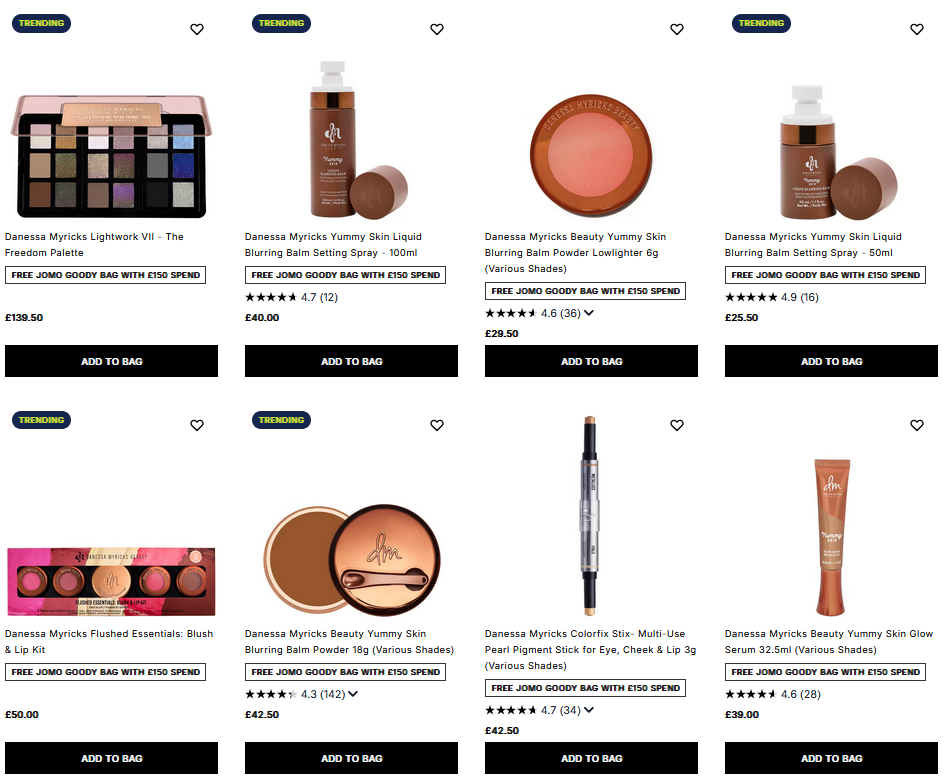 20% off Danessa Myricks at Cult Beauty