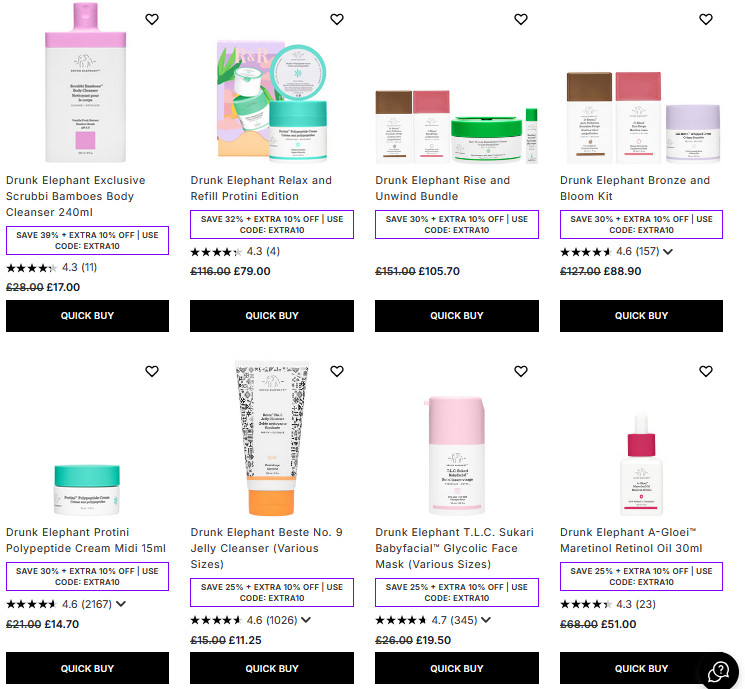 Up to 30% Drunk Elephant at Lookfantastic