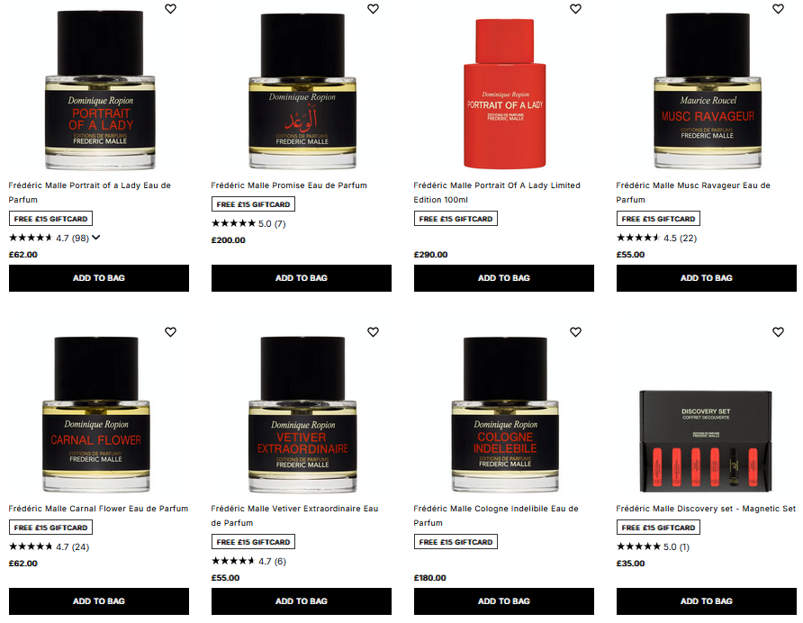 20% off Frédéric Malle at Cult Beauty