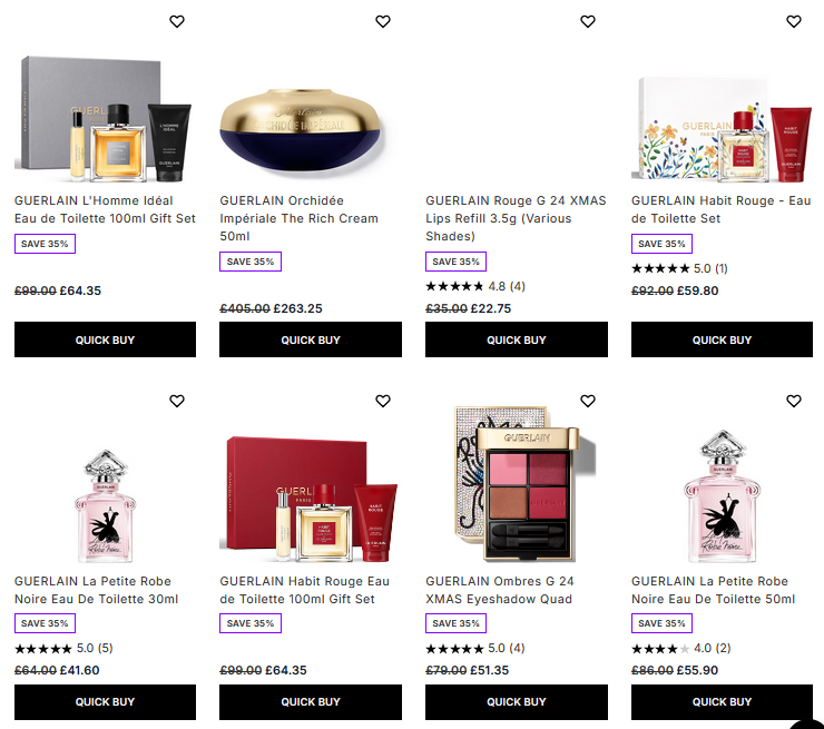 Up to 35% off GUERLAIN at Lookfantasti