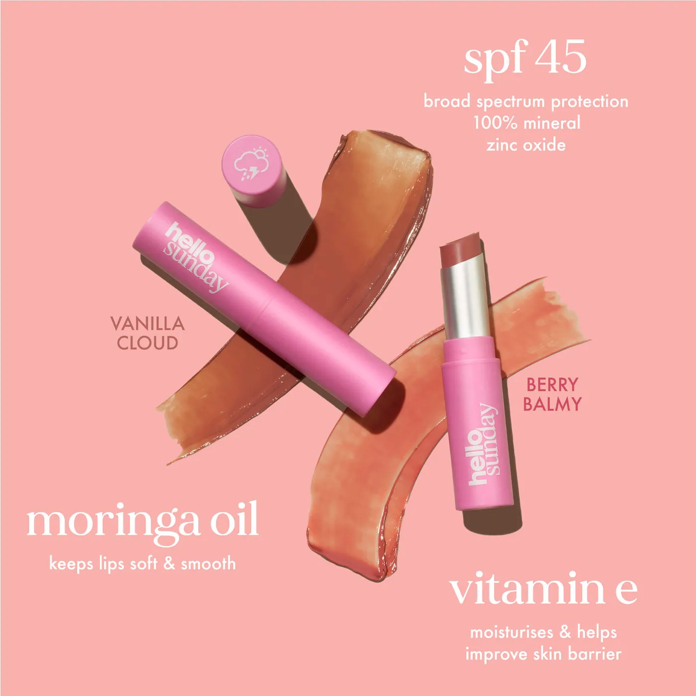 Hello Sunday The Mineral Lip One SPF 45 Nourishing Lip Tint Hello Sunday The Mineral Lip One SPF 45 Nourishing Lip Tint