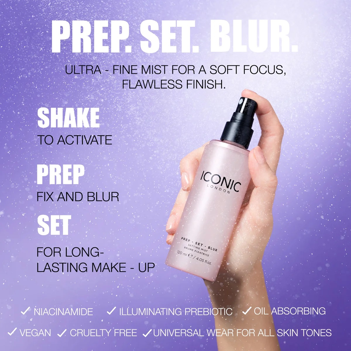 ICONIC London Prep Set Blur Setting Spray