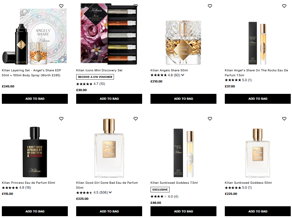 20% off Kilian at Cult Beauty