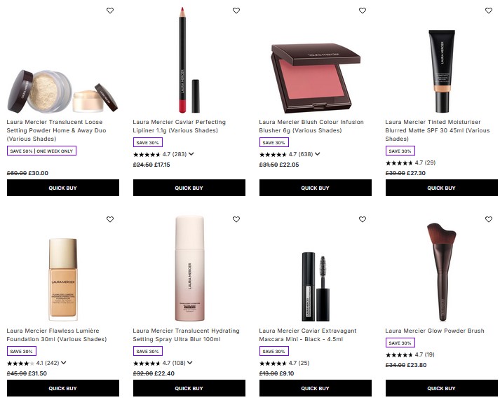 30% off Laura Mercier at Lookfantastic 30% off Laura Mercier at Lookfantastic