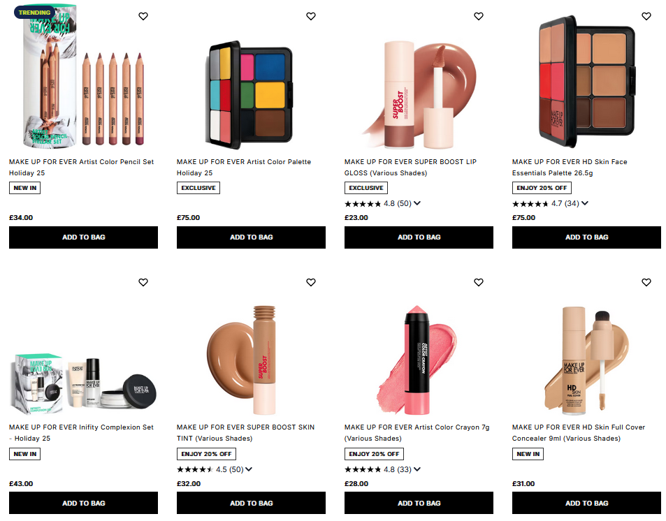 20% off MAKE UP FOR EVER at Cult Beauty 20% off MAKE UP FOR EVER at Cult Beauty