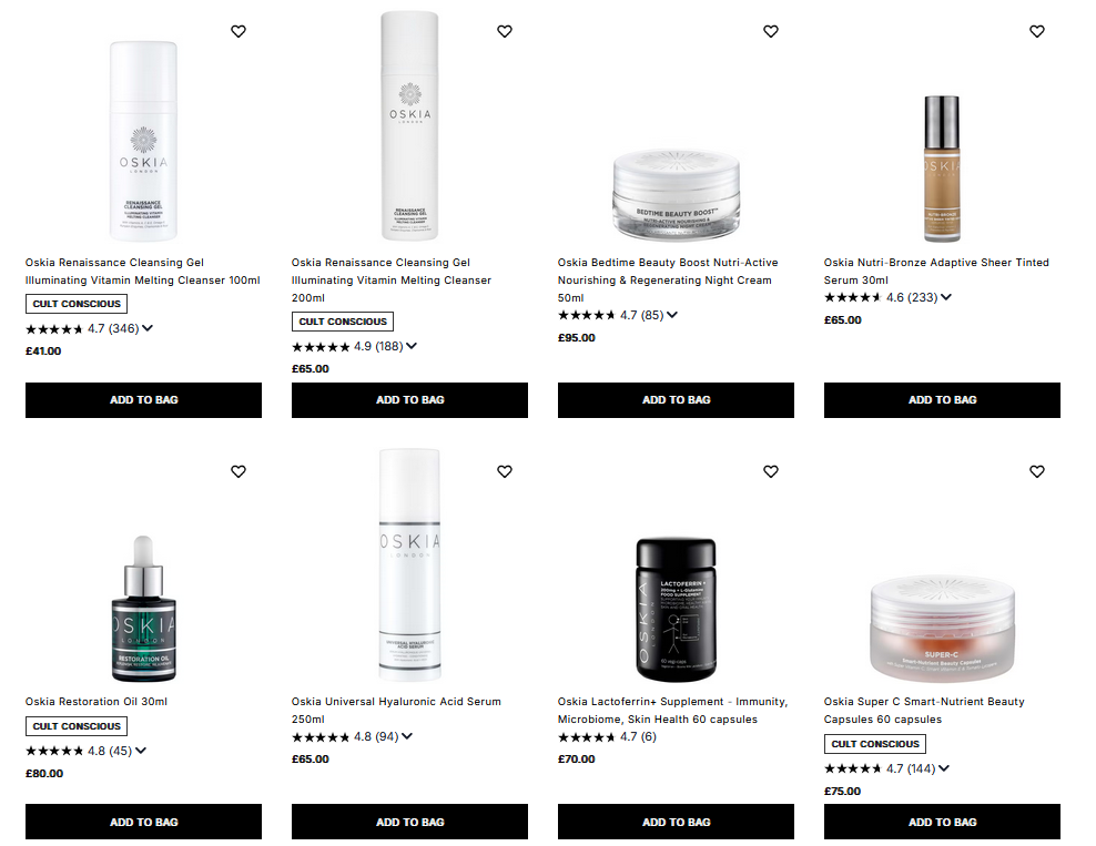 20% off Oskia at Cult Beauty 20% off Oskia at Cult Beauty