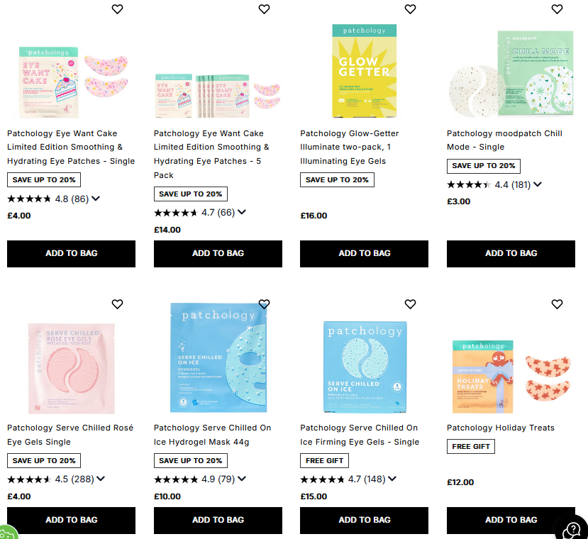 20% off Patchology at Cult Beauty