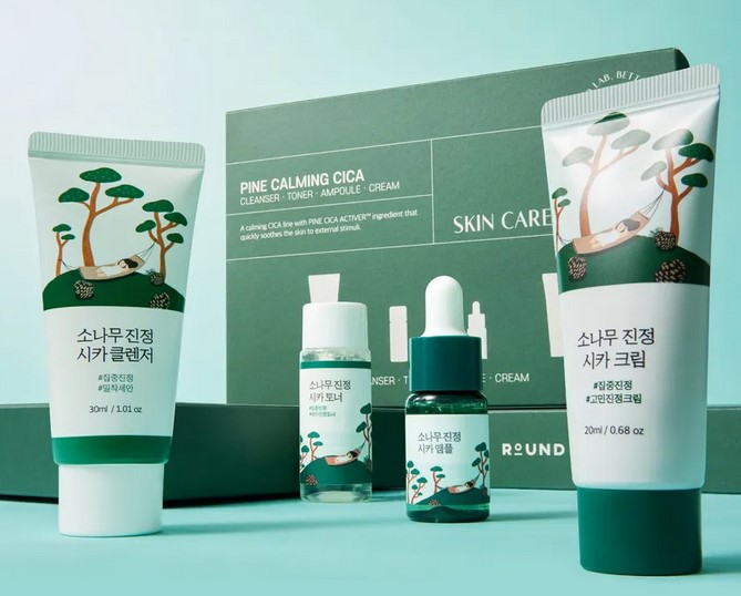 ROUND LAB Pine Calming Cica Trial Kit Bundle Set