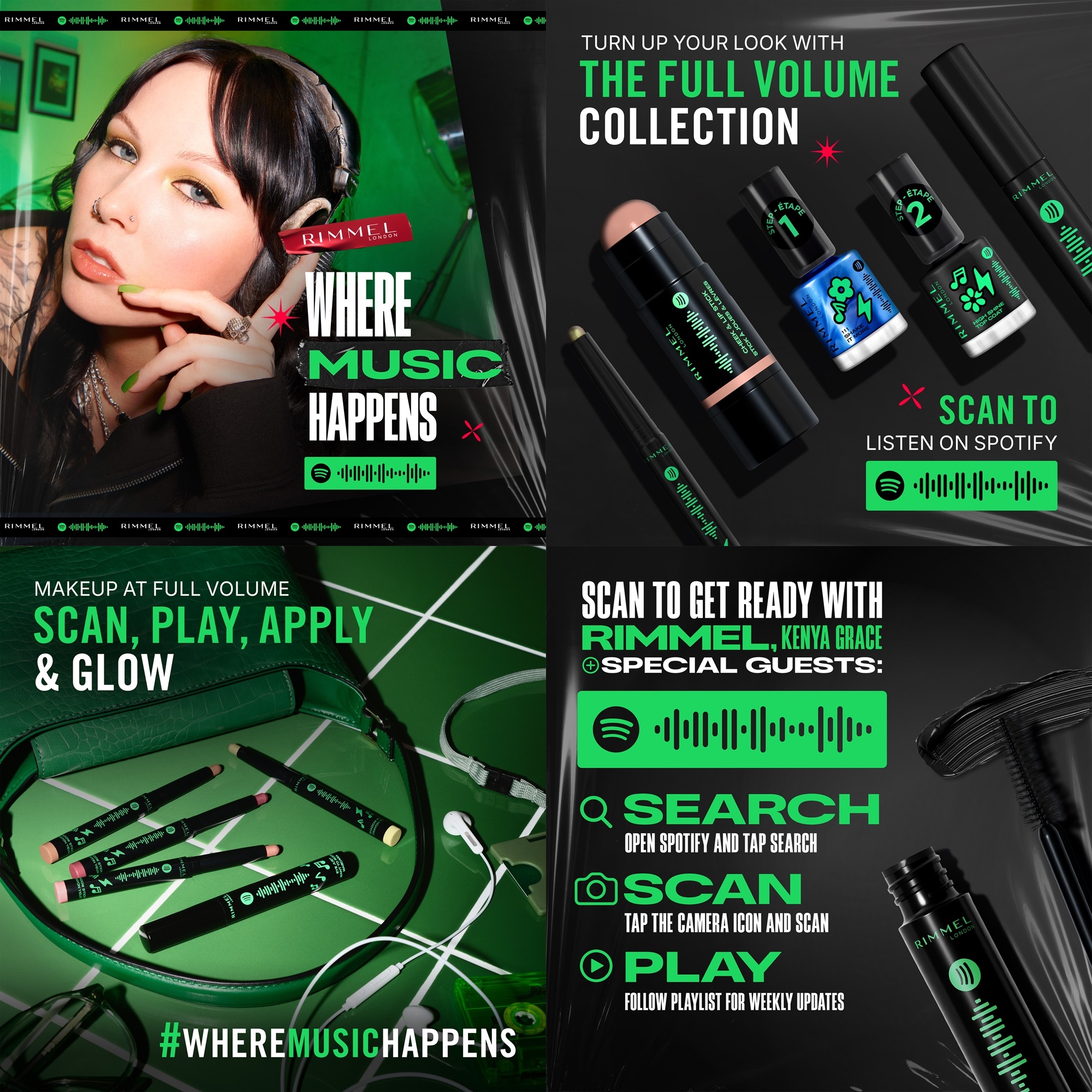Rimmel London x Spotify collection Rimmel London x Spotify collection