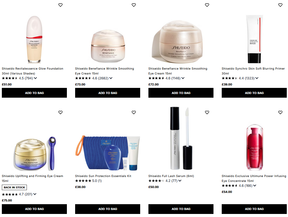 20% off Shiseido at Cult Beauty 20% off Shiseido at Cult Beauty