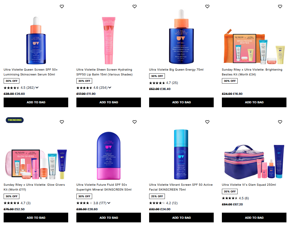 Up to 30% off Ultra Violette at Cult Beauty Up to 30% off Ultra Violette at Cult Beauty