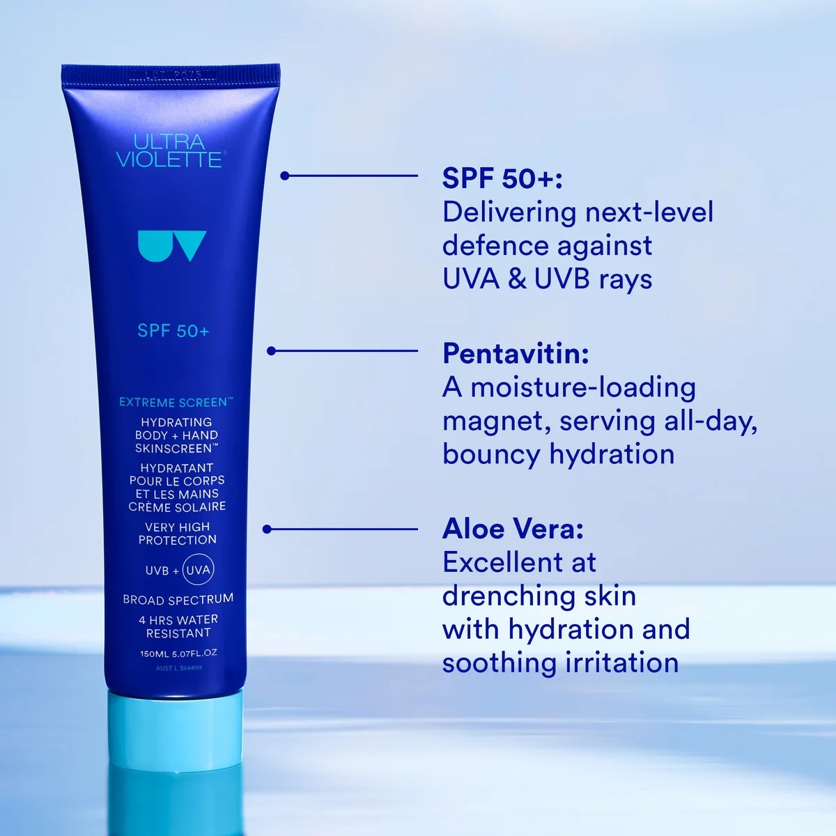 Ultra Violette Extreme Screen SPF 50+ Hydrating Body and Hand SKINSCREEN Ultra Violette Extreme Screen SPF 50+ Hydrating Body and Hand SKINSCREEN