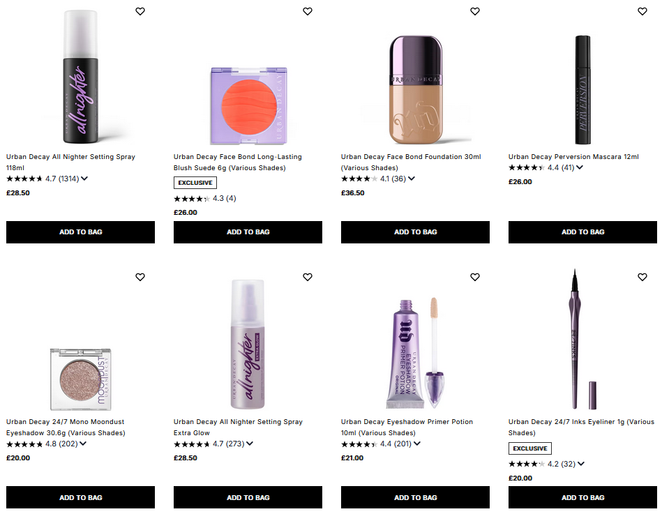 20% off Urban Decay at Cult Beauty