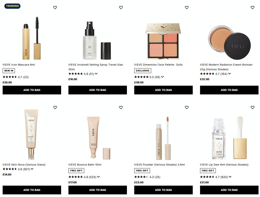 20% off VIEVE at Cult Beauty