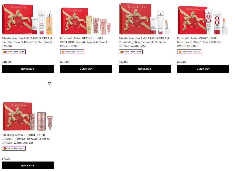 Elizabeth Arden Holiday 2025 Gift Sets