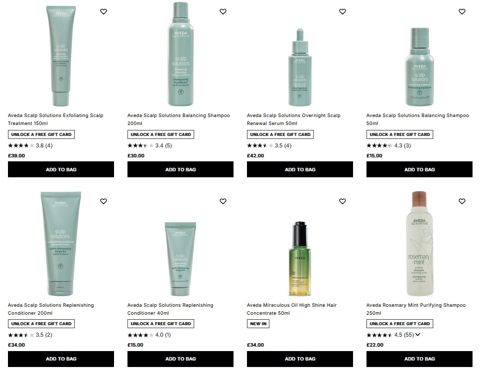 20% off Aveda at Cult Beauty