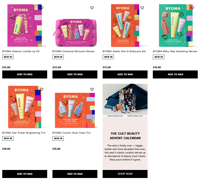 Byoma Holiday 2025 Gift Sets