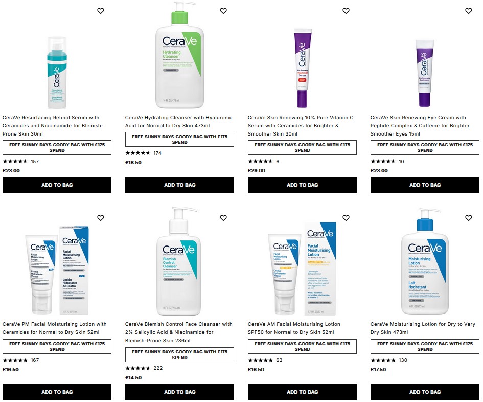 20% off CeraVe at Cult Beauty