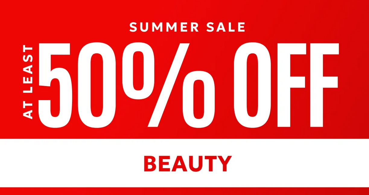 At least 50% off Beauty at Debenhams