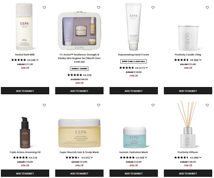 Black Friday Warm Up at ESPA: Up to 40% off selected Black Friday Warm Up at ESPA: Up to 40% off selected