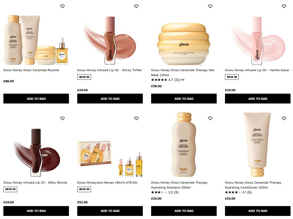 20% off Gisou at Cult Beauty