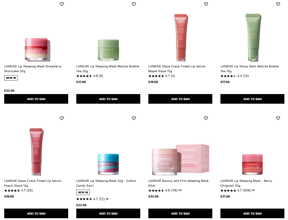 20% off LANEIGE at Cult Beauty