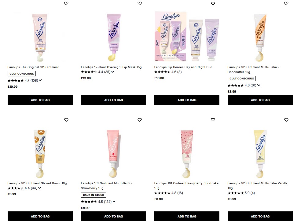 20% off Lanolips at Cult Beauty