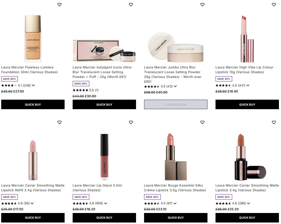 Up to 40% off Laura Mercier at Lookfantastic