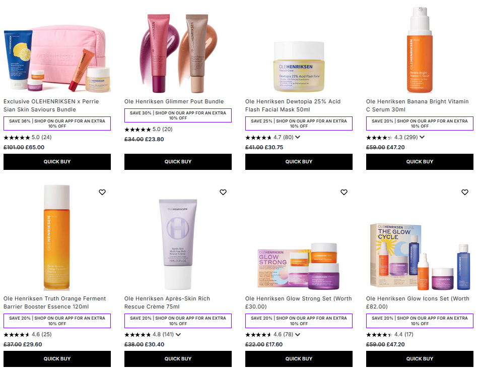20% off Ole Henriksen at Lookfantastic