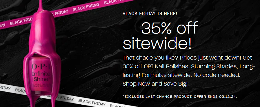 35% off sitewide at OPI